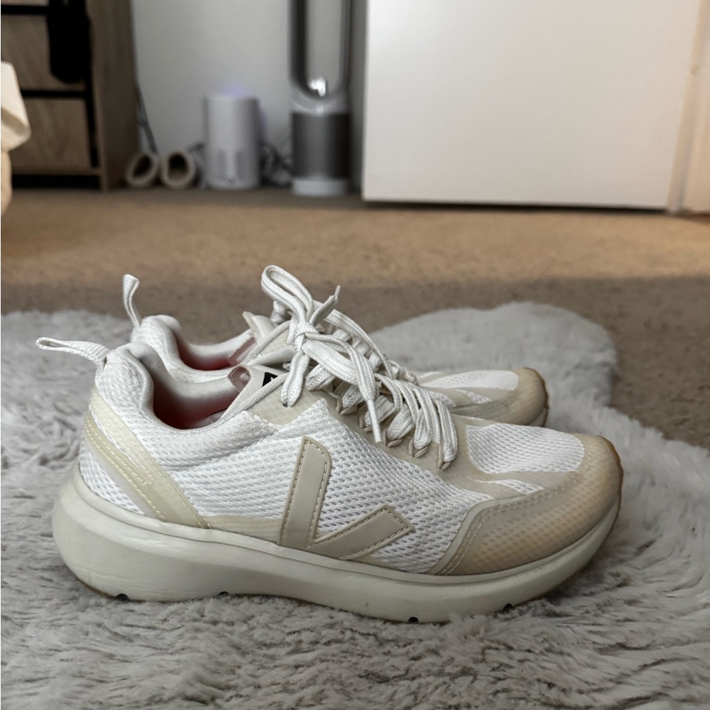 Veja White and Cream Sneakers Modern Minimalist Design